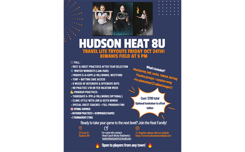 Hudson Heat 8u Lite Tryouts